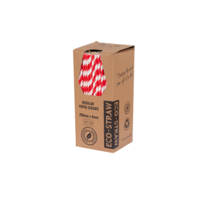 PAPER REGULAR STRAW STRIPE RED