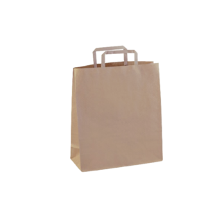 #75 LARGE FLAT HANDLE PAPER BAG BROWN 340 X 320 X 145