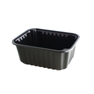 BLACK RECTANGULAR SEALING TRAY 1200ML