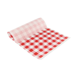 1/4 SIZE RED CHECK GREASEPROOF PAPER