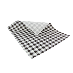 1/2 SIZE BLACK CHECK GREASEPROOF PAPER