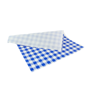 1/4 SIZE BLUE CHECK GREASEPROOF PAPER