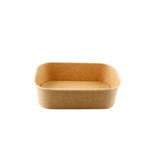 650ML RECTANGULAR PAPER CONTAINER KRAFT